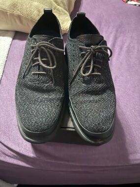 Cole Haan Men's Black Knit Derby Shoes